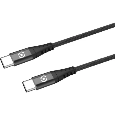 Afbeelding van Celly Kabel USB C 60W 1 Meter Nylon Zwart