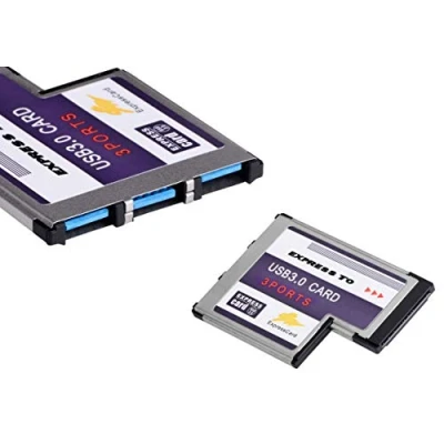 Afbeelding van KALEA INFORMATIQUE Controllerkaart Express Card 54 mm (EXPRESSCARD 54) naar USB 3.0 met 3 5G poorten en FL1100 chipset