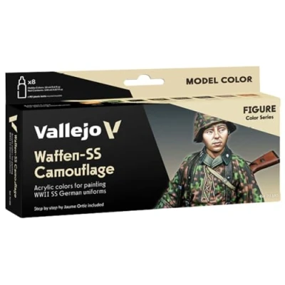 Afbeelding van Vallejo 070180 Kleurset, Duitse camouflage, WWII, 8 x 17 ml, kleurrijk