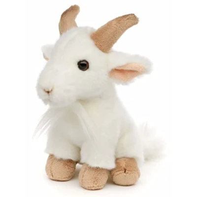 Afbeelding van Uni Toys Berggeit, zittend 20 cm (lengte) pluche geit dier, knuffeldier