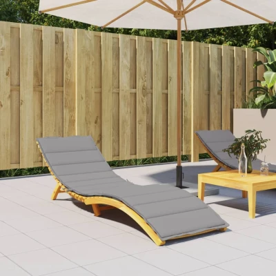 Afbeelding van vidaXL Ligbedkussen 200x60x3 cm oxford stof grijs
