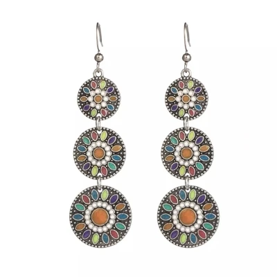 Afbeelding van Jomide Oorhangers Vintage Boho Drop 3 Rondjes 2