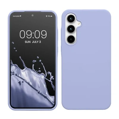 Afbeelding van kwmobile telefoonhoesje geschikt voor Samsung Galaxy A35 Hoesje met siliconen coating Smartphone case in lavendel