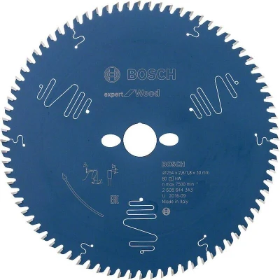 Afbeelding van Bosch 2608644343 Cirkelzaagblad Expert 254 X 30 80T Carbide