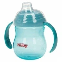Afbeelding van Nuby Antilekbeker met Handvatten 270 ml Aqua 6+ maanden