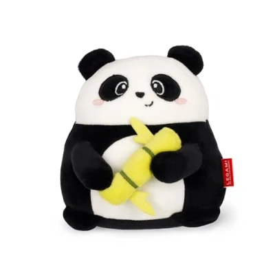 Afbeelding van Legami pluche super zachte panda, mini formaat, met identiteitskaart, staand, 14 x 15 12 cm