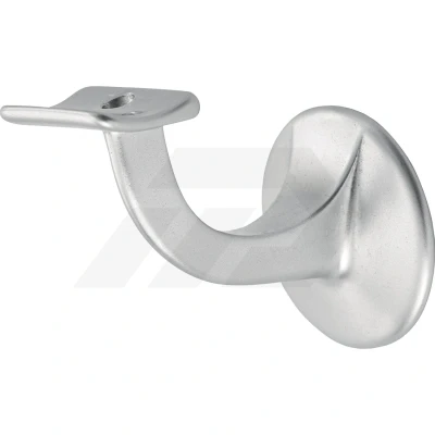 Afbeelding van Trapleuning houder zilver, hol profiel, 65 mm, bout montage