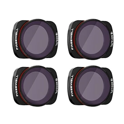 Afbeelding van Freewell Heldere Dag 4K serie 4Pack ND8/PL, ND16/PL, ND32/PL, ND64/PL Camera Lens Filters Compatibel met DJI Osmo Pocket, Pocket 2
