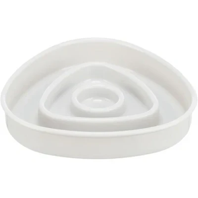 Afbeelding van Trixie Voerbak Slowfeeding Kunststof / Tpr Grijs 15X15 CM 350 ML (410426)