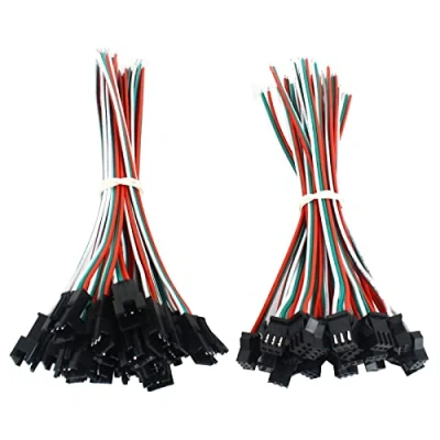Afbeelding van VIPMOON 20 Pairs JST SM 3PIN Plug Man vrouw 15 cm EL Draad Kabel Connector Adapter voor WS2811 WS2812B SK6812 Droom Kleur LED Strip Licht Lamp