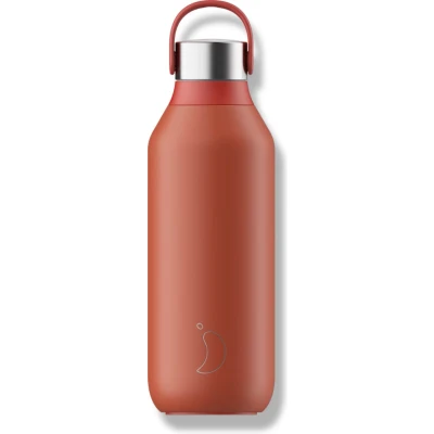 Afbeelding van Thermosfles Rood Maple Red 500 Ml Siliconen/RVS/Kunststof Chilly&#039;s Series 2 7,5 X 22 Cm
