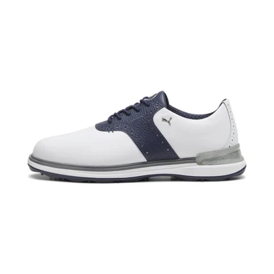 Afbeelding van Puma Golf Avant Golfschoenen, Heren, Maat: 39, White/deep navy/speed blue Leer