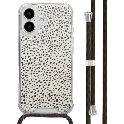 Afbeelding van imoshion Hoesje Geschikt voor iPhone 16 Design met Koord Desert Dots