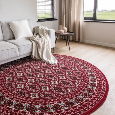 Afbeelding van Rond vintage vloerkleed Marad rood Interieur 05