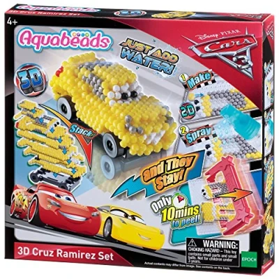 Afbeelding van Aquabeads Maak je eigen 3D Auto Disney Pixar Cars 21x21x3cm Knutselen voor Kinderen Auto’s Maken