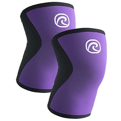 Afbeelding van Rehband 5mm kniebandage krachtsport, voor Cross Fit &amp; zware training, kniebeschermer van 5 mm neopreen, in vele kleuren en maten, unisex, Kleur:Purper 1 Paar, Maat:S