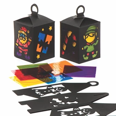 Afbeelding van Baker Ross AR798 knutselset met lantaarns &quot;Kerstmis&quot; voor kinderen Kerstmis knutselwerk en decoratie (4 stuks), gesorteerd