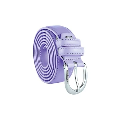 Afbeelding van Biagiotti damesriem van echt leer, in te korten met doos, Violet 3 cm, M (110 cm)