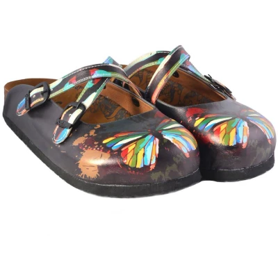 Afbeelding van GOBY Clogs met Butterfly Handgemaakt Premium Kwaliteit Maat 41