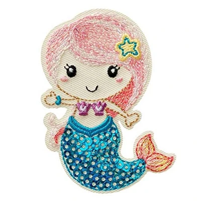 Afbeelding van Mono Quick 10432 zeemeerminpaillettenapplicatie, patch strijkplaatje, glitter nixe