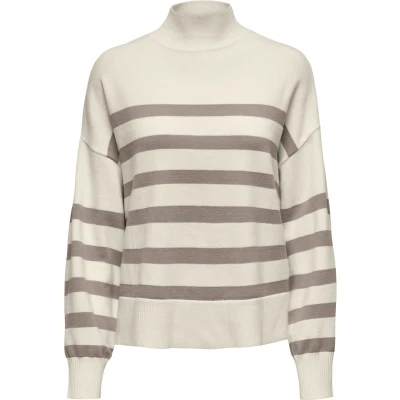 Afbeelding van ONLY Onlbari Highneck Trui, Dames, Maat: Large, Birch