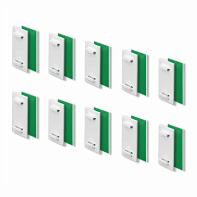 Afbeelding van KLEMMFLEX plakhouder kort, voor Klemmfix rolgordijn, dubbel duo zonder boren, om te lijmen, 10 stuks, als accessoire, reserveonderdeel bevestiging aan vast pvc raam,
