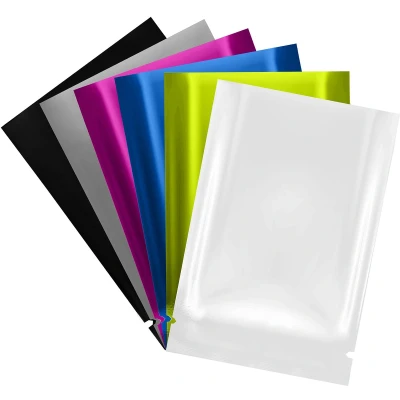 Afbeelding van Belle Vous Geassorteerde Mylar zakken met Open Bovenkant (200 Stuks) 9 x 6 cm Platte Aluminiumfolieverpakkingszakjes Hitteverzegelbare Geurbestendige Opbergzakjes voor Voedsel, Koffie/Thee &amp; Meer