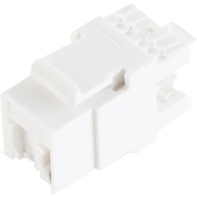 Afbeelding van UTP CAT6 Gigabit Keystone module RJ45 LSA met afsluitcover / wit