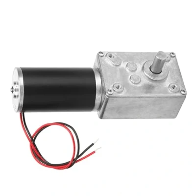 Afbeelding van Wormwielmotor, hoge torsiesnelheid Vermindert elektrische versnellingsbak omkeerbare 8 mm as 12V(12V 20RPM)