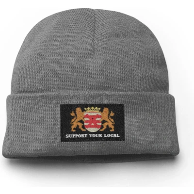 Afbeelding van BEECHFIELD FASHION PATCH BEANIE GRAPHITE GRIJS