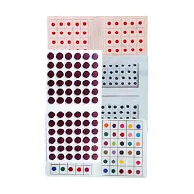 Afbeelding van SANGAM Bindi Multi Pack Indiase Puja items voor vrouwen Tika sieraden Dagelijks gebruik Mix maat Voorhoofd Tilak Hindu Ronde tattoosticker stippen Bruiloft Tikka