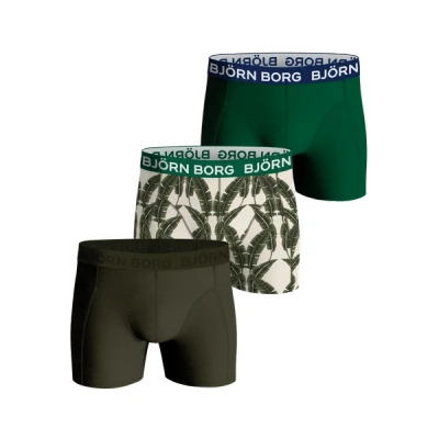 Afbeelding van Björn Borg 3 PACK Stretch Onderbroeken, Heren, Maat: Large, Mp green