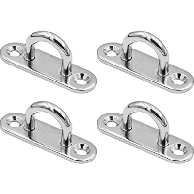 Afbeelding van Pangaea Tech Roestvrij stalen oogplaat, 5 mm, set van 4 roestvrije dekplaat, wandbevestiging, riemklep en bevestigingsoog