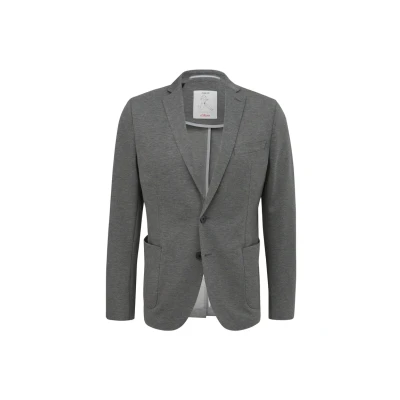 Afbeelding van s.Oliver Black Label MIT Aufgesetzten Taschen Blazer, Heren, Maat: 46, Graphit