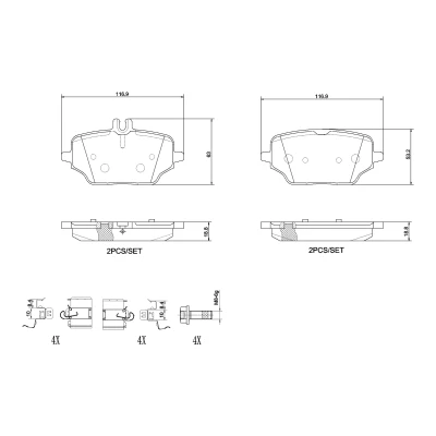 Afbeelding van Brembo Remblokset P 50 162