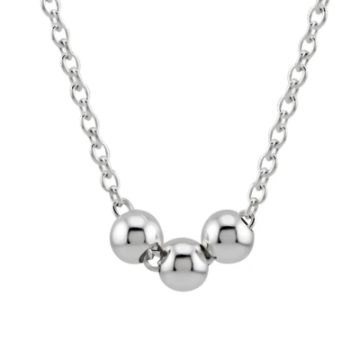 Afbeelding van Zilveren ketting dames ketting, drie bolletjes