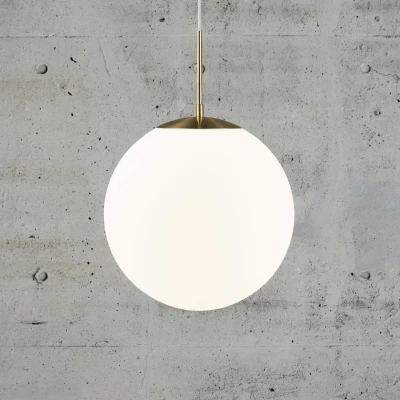 Afbeelding van Nordlux Hanglamp Grant Hanglamp, met de mond geblazen glas, messing stijl