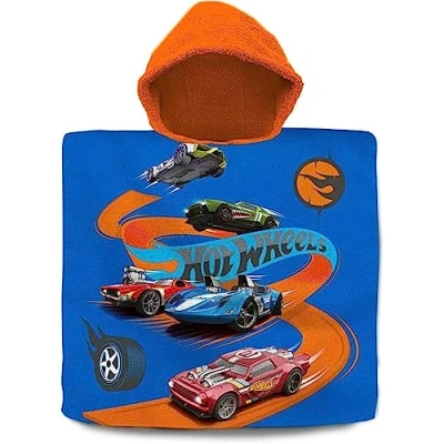 Afbeelding van Hot Wheels Badponcho Katoenen Poncho 60 x 120 CM Badhanddoek