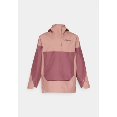 Afbeelding van Adidas Terrex Anorak Windjack, Dames, Maat: Small, Warm clay