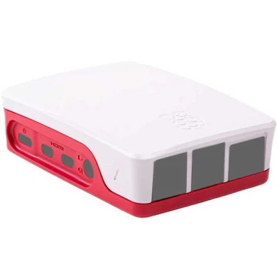 Afbeelding van Officiële Raspberry Pi 4 behuizing Roze Wit