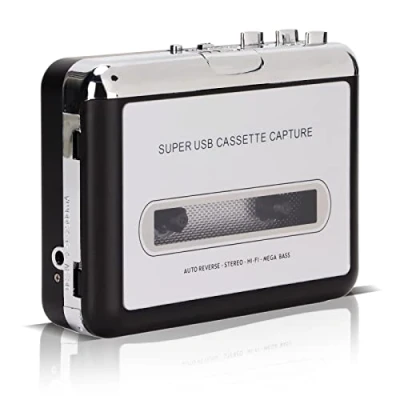 Afbeelding van Draagbare Cassettespeler, cassette Naar Mp3 converter, Stereo 3,5 Mm USB Audiomuziekspeler met Oortelefoon voor Laptop Pc