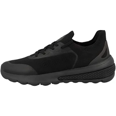 Afbeelding van Geox D Spherica Actif Sneakers laag, Dames, Maat: 38, Black Textiel/ synthetisch
