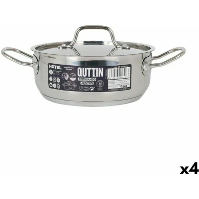 Afbeelding van Kookpot met Deksel Quttin Hotel Staal ø 20 x 8 cm (4 Stuks)