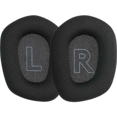 Afbeelding van kwmobile 2x fluwelen oorkussens geschikt voor Logitech G733 koptelefoons Kussens over ear koptelefoon in zwart