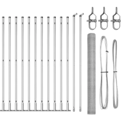 Afbeelding van vidaXL Omheiningset Set van 2 Gegalvaniseerd staal 25 x 1,5 m Duurzaam