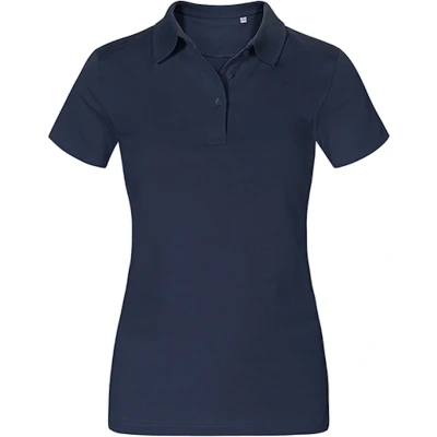 Afbeelding van Damespolo &#039;Jersey&#039; met korte mouwen Navy 3XL