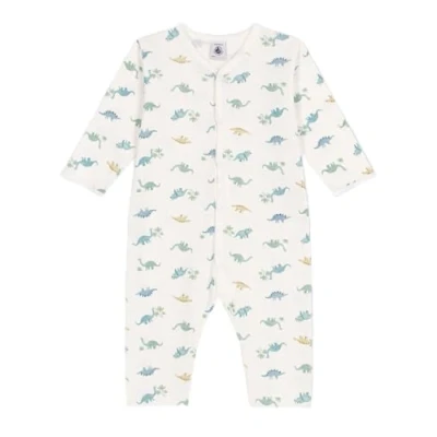 Afbeelding van Petit Bateau Jongens Bero babypak van biologisch katoen in de kleur Gebroken wit, maat: 6 maanden