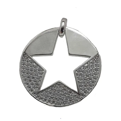 Afbeelding van Hanger zilver zirconia ster Verlinden juwelier