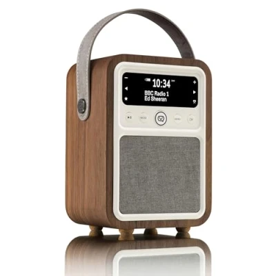 Afbeelding van Q Monty DAB Radio, Bluetooth, Radio Wekker FM, DAB, Walnut