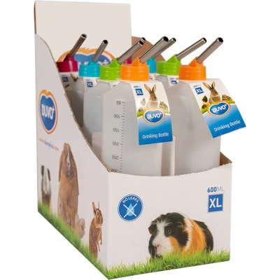 Afbeelding van Duvoplus Voerbak Knaagdier Drinkfles Plastiek Kleine Dieren Xl 600ml Display 1st
